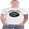 Metallica T Shirt Black Album Poster Band Logo Official Unisex White