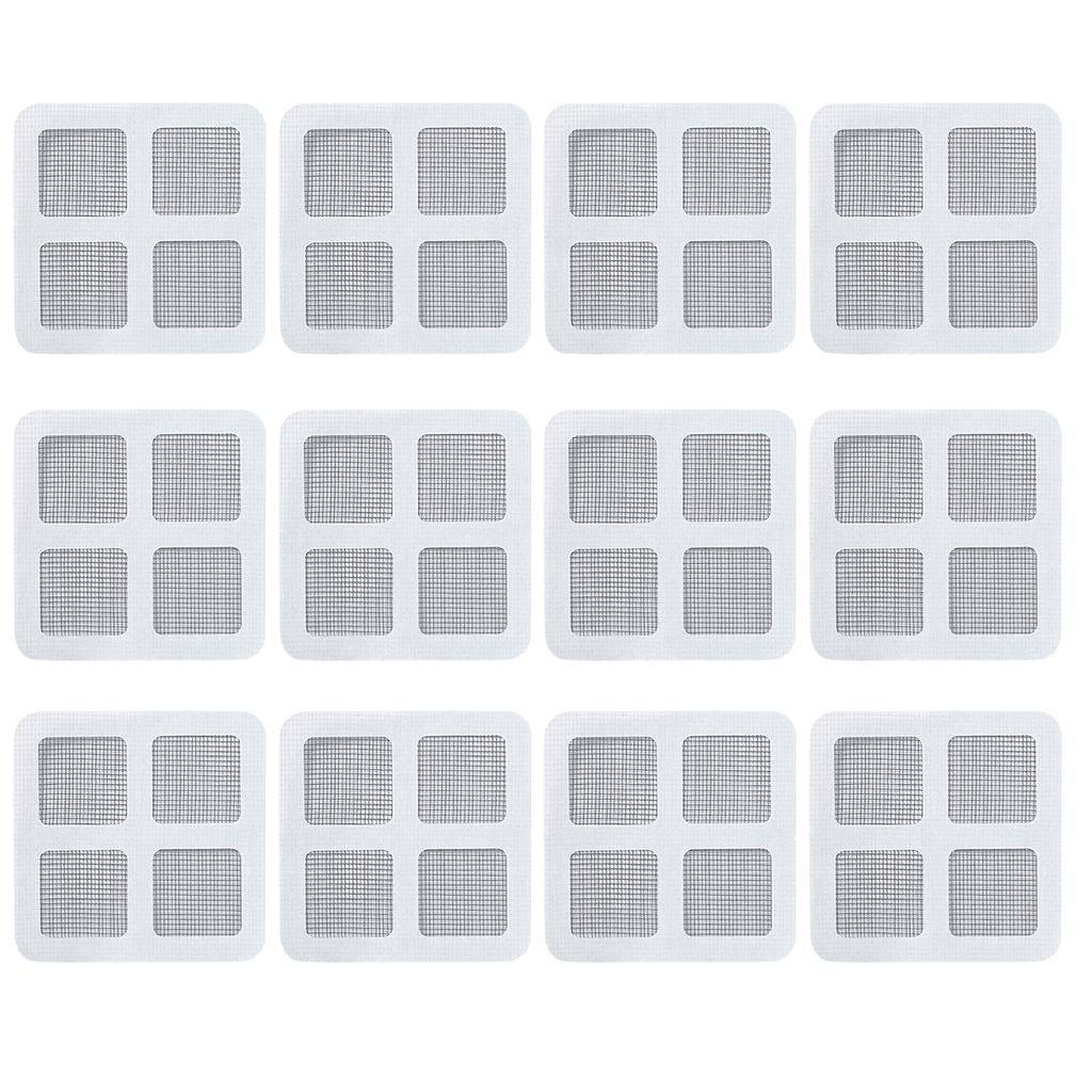 12/24Pieces Window Screen Mesh Patches for Apartments Keep Insect Out Adhesive Screen Broken Holes Repair Sticker