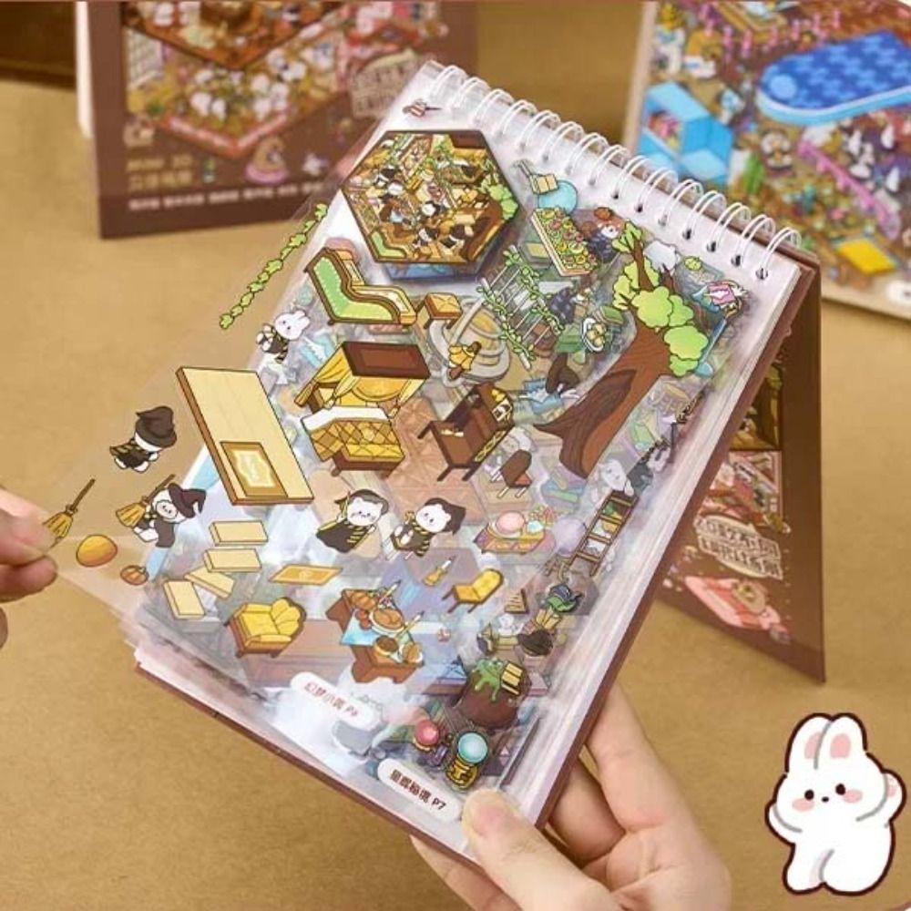 Dream Town 4.0 Series Scene Sticker Book Landscape Stickers Cottages Quiet Book  Scrapbooking