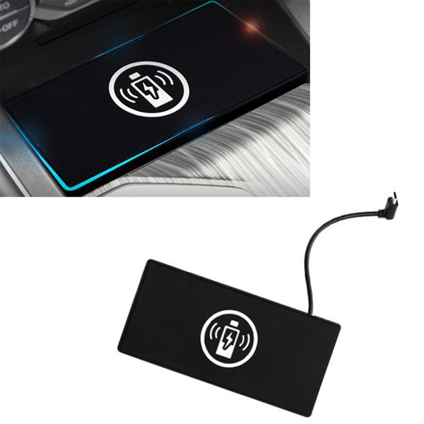 Black 15W Wireless Car Charger Pad for Mobile Phones, ABS Material