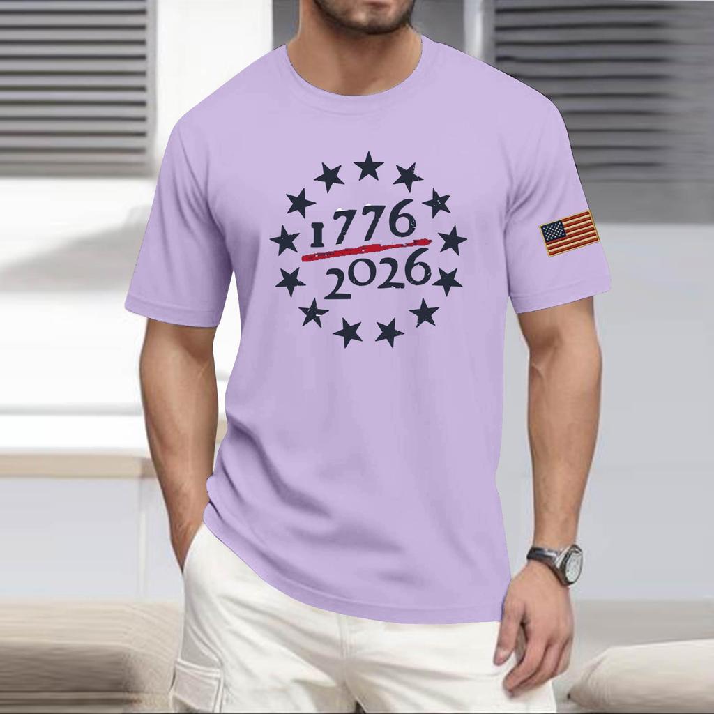 Herren Casual Rundhals Leichtes Kurzarm Oberteil