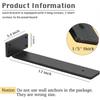 2Piece Shelf Bracket 30.48 Centimeter Floating Shelf Bracket 0.57 Heavy-Duty Hidden Shelf Bracket Iron Metal Support for Shelves
