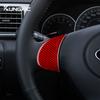 Real Soft Carbon Fiber Sticker For Subaru Impreza 2009 2010 2011 Car Steering Wheel Button Frame Interior Trim Accessories