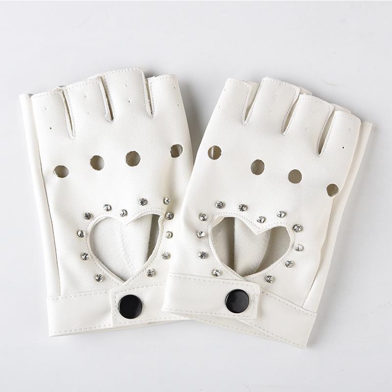Women's Half-Finger Steel Pole Dance Gloves for Nightclub and Fashion Shows