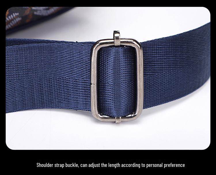 2025 Men's Fashion Retro Print Crossbody Bag: Business Casual Single Shoulder Multi-compartment Backpack