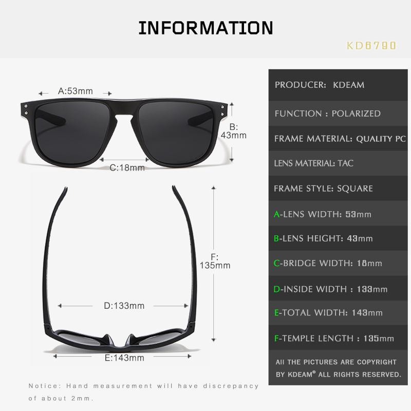 KDEAM Brand Classic Design Polarized Sunglasses For Men Coating Mirrored Lens Oval Travel Sport Sun Glasses Fashion Women Shades