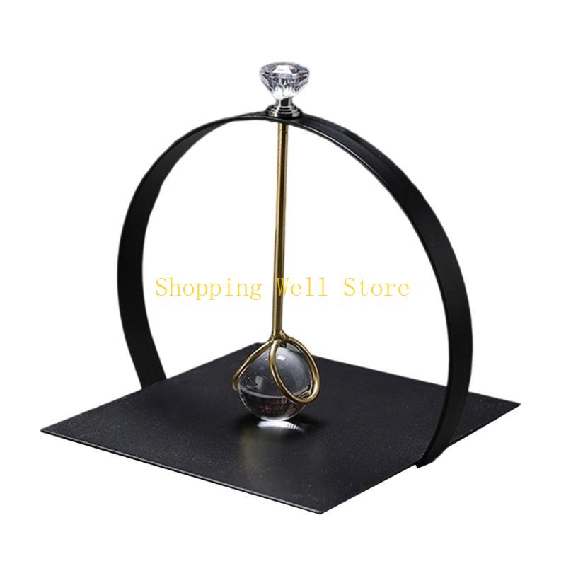 KX4B Elegant French Crystal Tissue Box Cover Rustproof Metal Construction Stable Windproof Base Tissue Dispenser