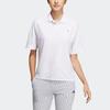 Adidas Aeroready Loose-Fit Polo Shirt Solid Color Logo Embroidery Short Sleeve Women Tops White HT0032