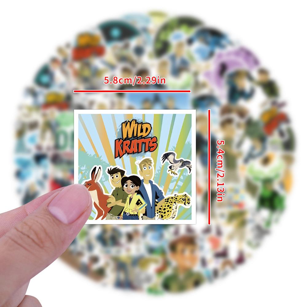 Adesivi da colorare Wild Kratts: 55 Fogli per Quaderno, Valigia, Telefono, Decorazione Planner