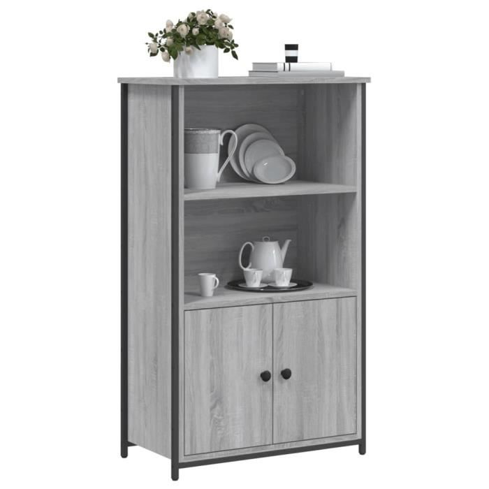 VidaXL Buffet haut sonoma gris 62x32x103,5 cm bois d'ingénierie 834218