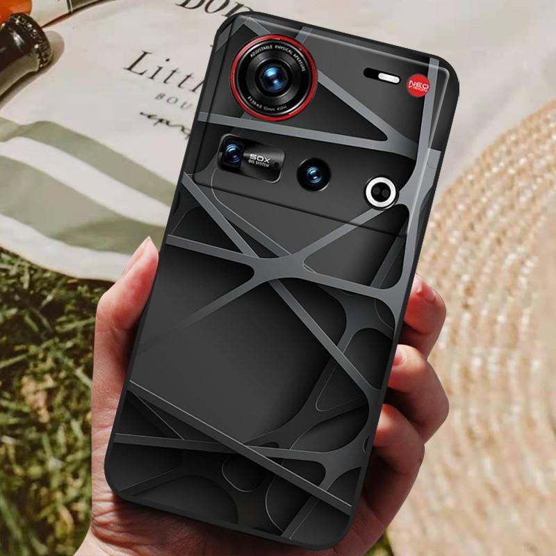 Pro pouzdro ZTE Nubia Z70 Ultra 5G 6,85'' Černé silikonové TPU měkký kryt telefonu pro Nubia Z70 Ultra Ochranné zadní kryty Z 70 Ultra