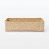 MUJI Seagrass Wickerwork Organizer 15cm W X 25cm D X 7cm 83411923 Basket, Medium, Rectangular, Approx. H,
