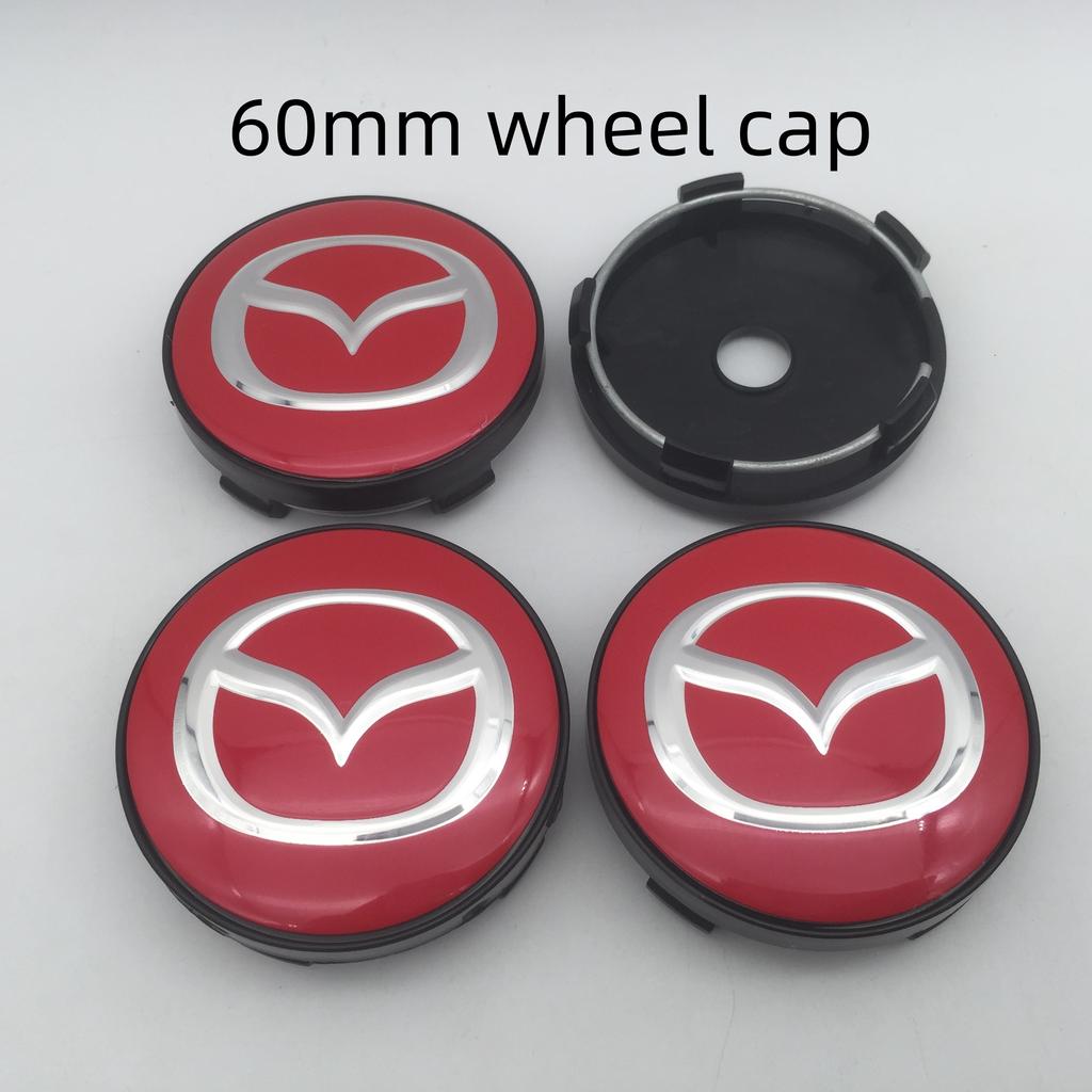 4pcs 3D for Mazda 56mm 60mm 68mm Car emblem Wheel hub Center Cap Badge covers sticker Decal styling auto Accessories MG2