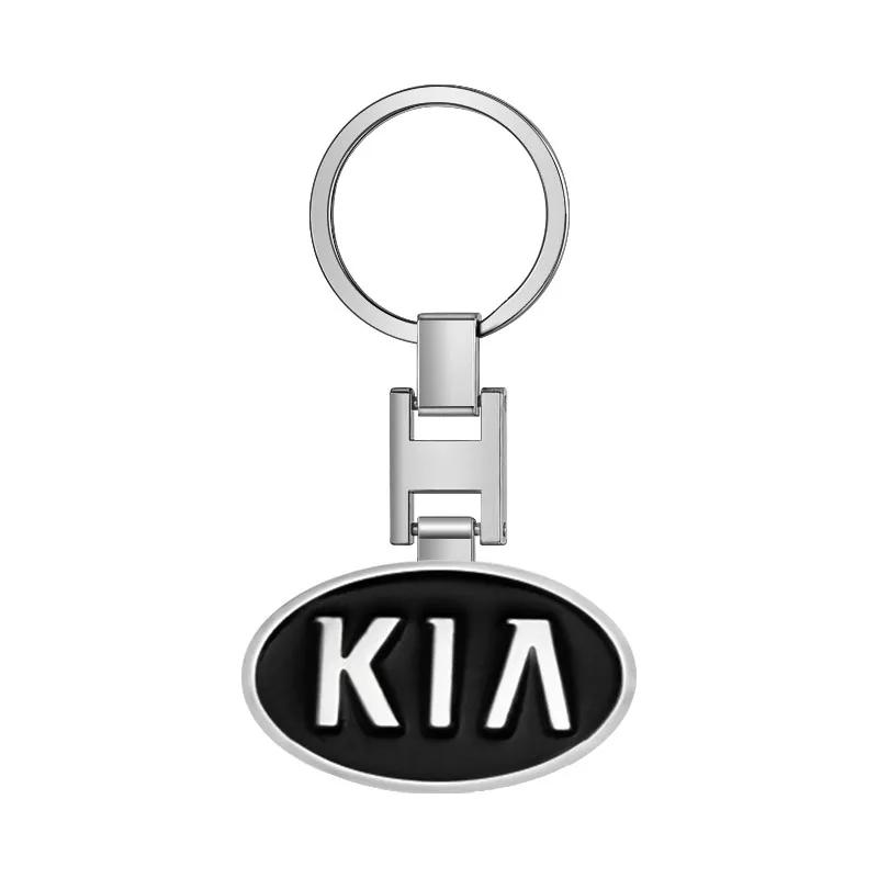 

2026 Горячая Наклейка на Автомобиль 3D Металлическая Наклейка на Автомобиль Брелок Декоративное Кольцо для Брелка Аксессуары Для KIA rio ceed sportage cerato soul sor чёрный
