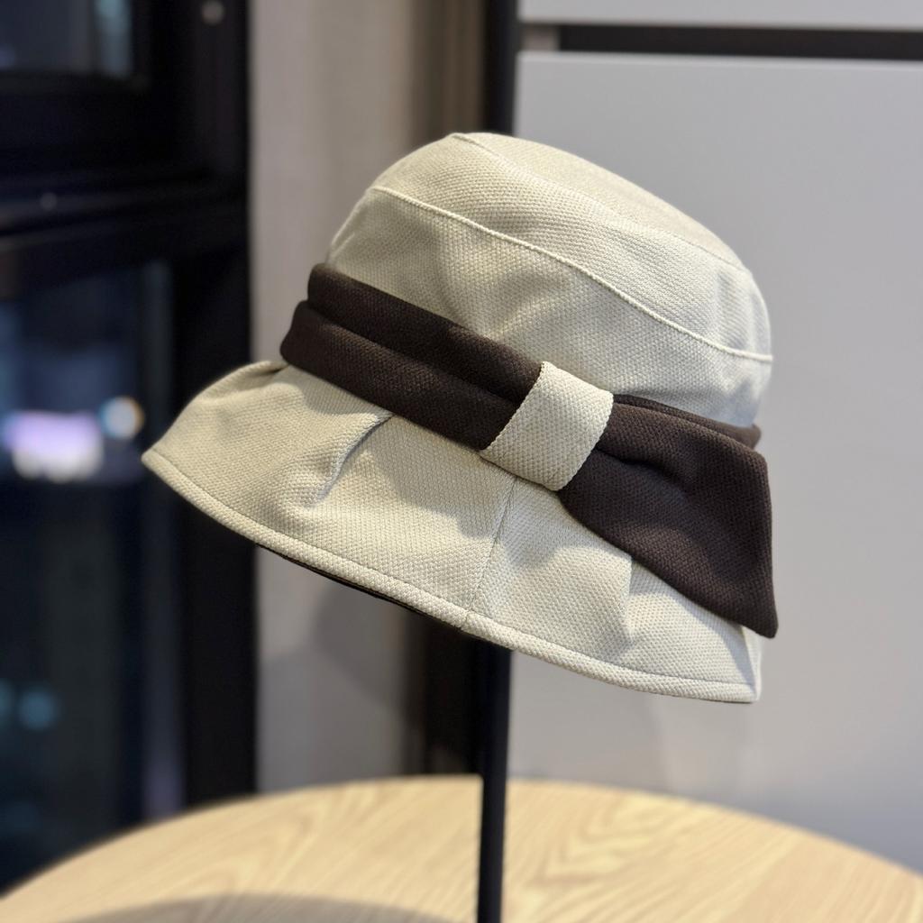 Fisherman Hat Women's Face Revealing Small Pleated Basin Hat Travel Elegant Face Covering Fashion Versatile Western Style Sun Hat