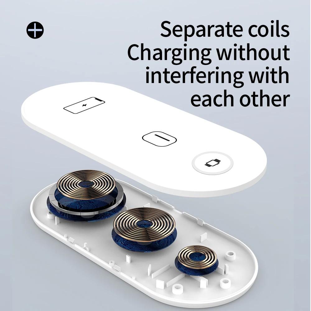 30W 3 in 1 Wireless Charger Pad for iPhone 15 14 13 12 11 Pro Max 8 X Watch 8 7 6 AirPods Fast Wireless Charging Station
