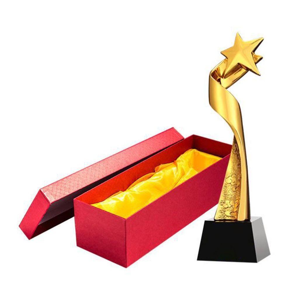 Crown Pentagram Competition Trophy Medal Golden Color Competition Award  Children Award Prize
