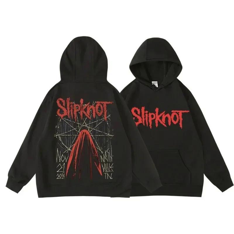

Slipknot Готуються до туру Hell Чоловічий Рок Худі Оверсайз Y2k Светри Графіка Метал-гурту З Довгим Рукавом Чоловічі Пуловери Вуличний Одяг XXXL сірий