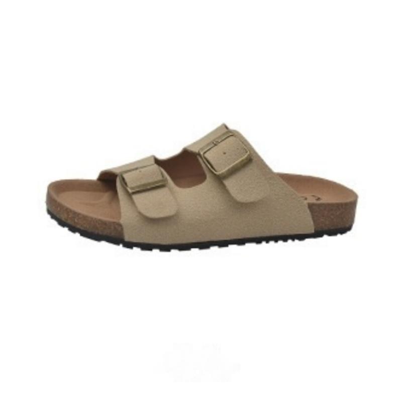 Fashion New Summer Fashion Women Cork Slippers Summer Classic Buckle Breathable Outdoor Casual Flip Flops Soft Footbed Leather Sandals