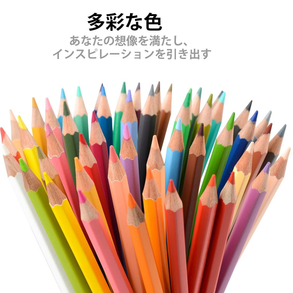 Marco Colored 72 Coloring Vivid Smooth to the Highly Colored Pencil Hexagonal Colored Painting Set for Easy to Carry Paper Oil-based Pencils, Colors,
