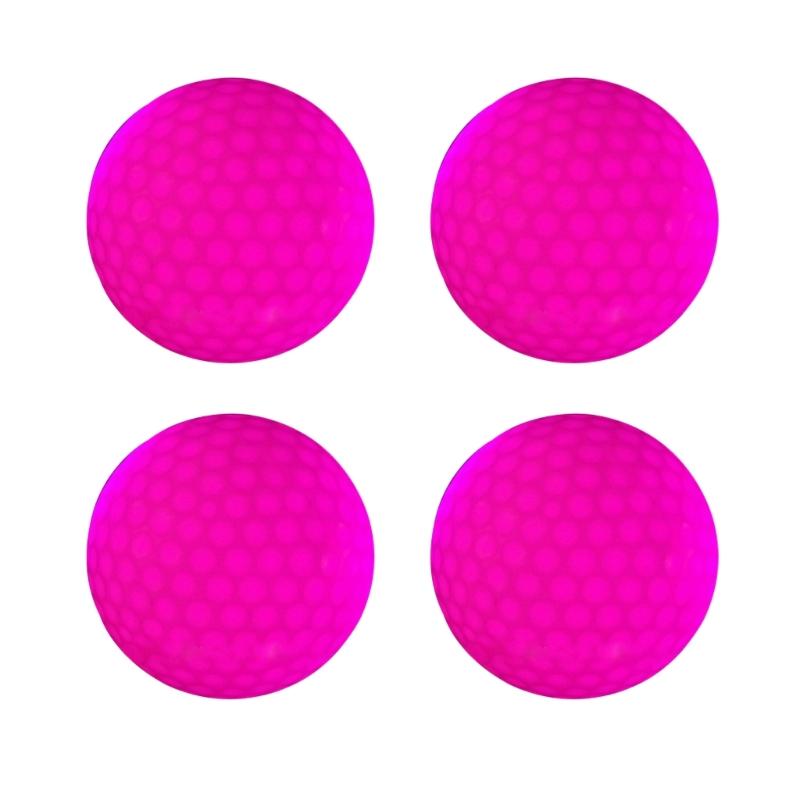 4Pieces Glow Golf Balls for Night Sports Tournament Glowing In The Dark Golf Ball Long Lasting Bright Luminous Balls