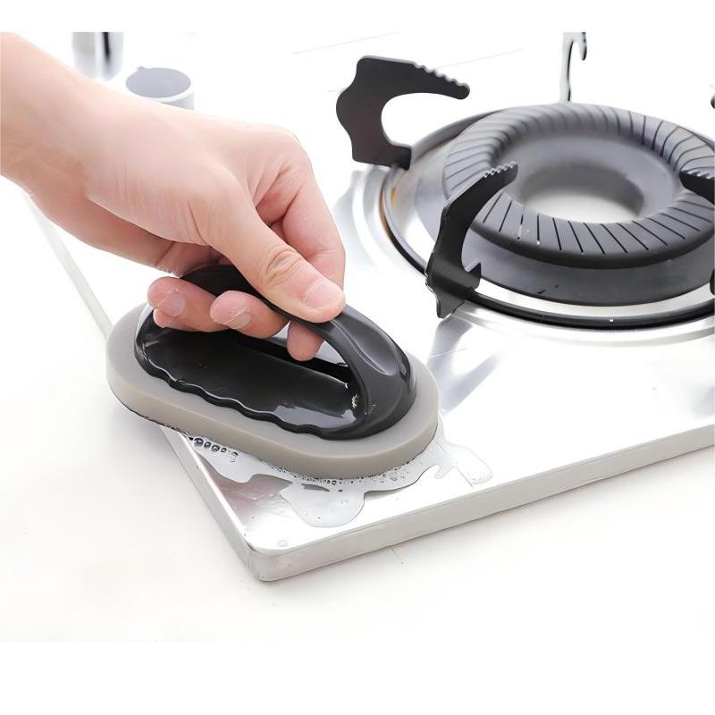 With Handle Emery Sponge Rub Magic Rub Suitable For Kitchen Countertops Wash Pot Bottom Black Dirt Wipe Chopping Board Home Wash