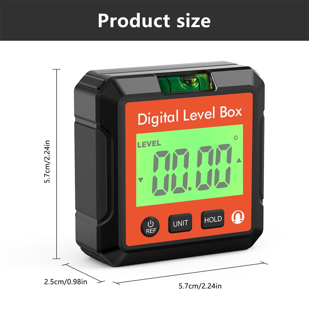 360 Degree Digital Angle Finder Magnetic Based Level Box Protractor Bevel Ruler Gauge Mini Inclinometer for Home Decoration