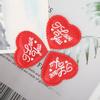 100 Stück Beutel Polyester Schwamm Herzform Deko Valentinstag Hochzeitsfeier Dekoration Ornament(rot )