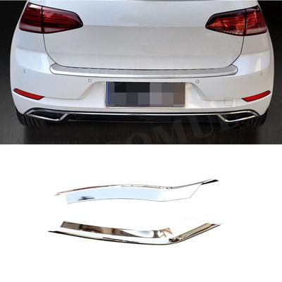 Rear Exhaust Bright Strip Cover Trim Sticker Air Outlet Exterior Decoration Modification For VW Golf 7 7.5 MK7 MK7.5 2017-