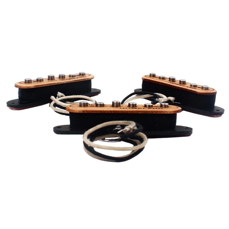 3 Pieces HL148/HL150/HL152 Maple Single Coil Pickup Set for Neck Middle Bridge Guitar Musical Instrument Accessory Kits