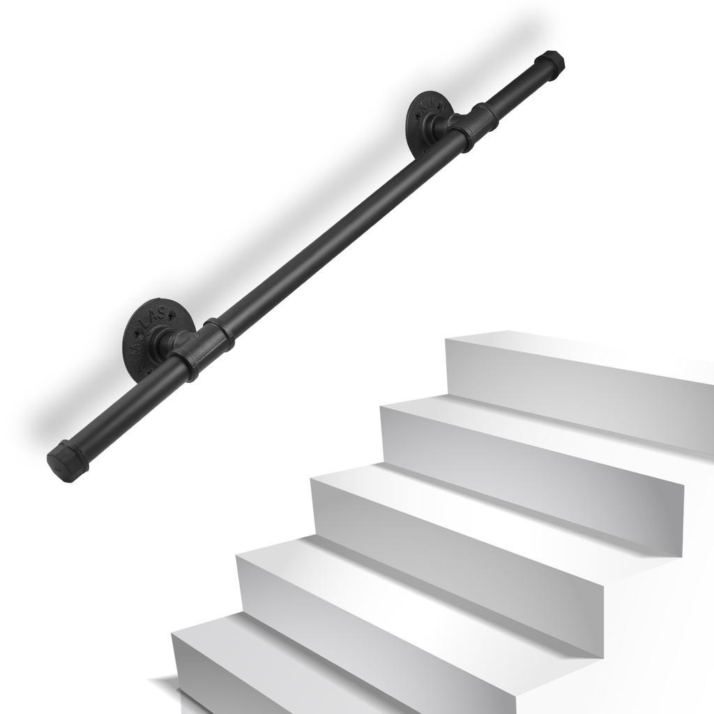 Stairs Steps Metal Handrails Non-Slip Easy Install Stairs Porch Deck Hand Rail Outdoor Indoor Stairs Porch Deck Hand Rail