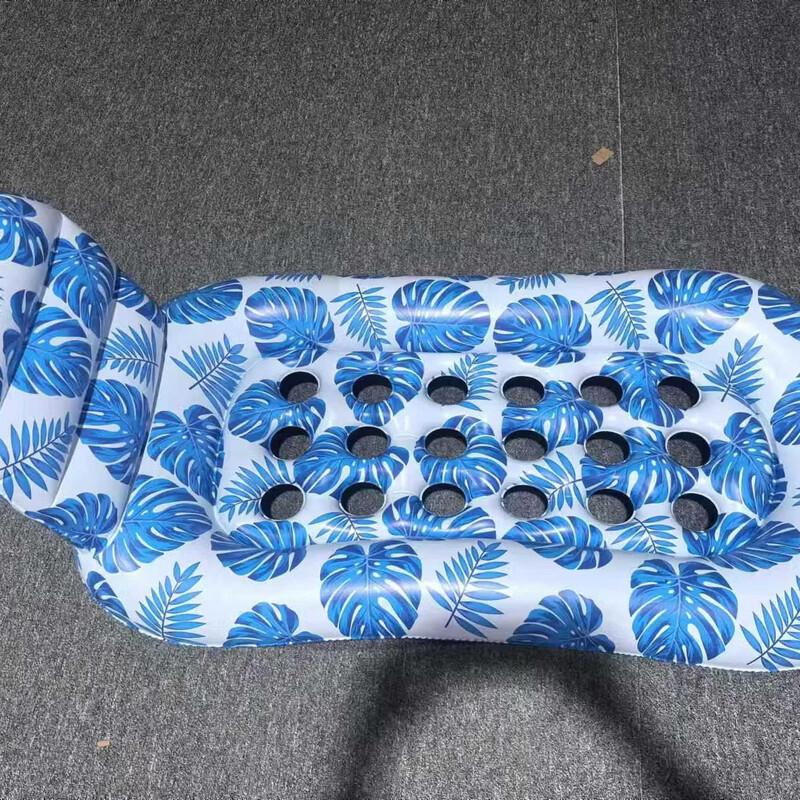 Inflatable Foldable Floating Bed with Backrest