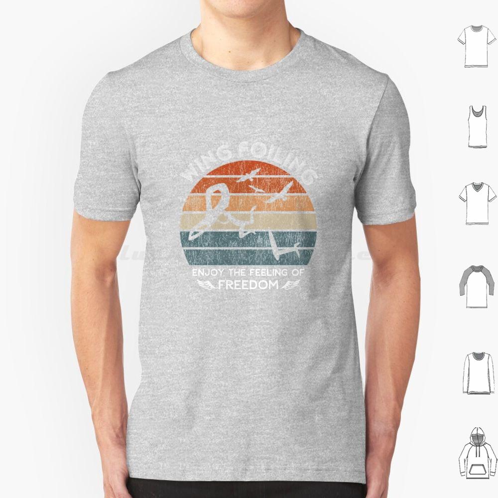 Wing Foiling Surfer Gifts T Shirt 6xl Cotton Cool Tee Wing Surf Watersports Sky Wing Wing Surf Wing Foiling Surfer Enjoy The