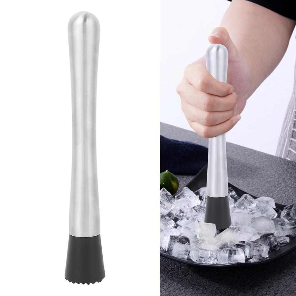 Stainless Steel Ice Crushing Rod Mixer Shaker Cocktail Muddler Barware Kitchen Tools