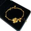24K Gold-Plated Zircon Flower Bracelet: Luxurious Vintage Court-Style Bangle