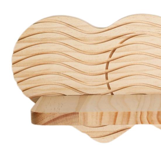 Wall Plant Holder Wooden Heart Shaped Floating Shelf Indoor Wall Mounted Flower Pot Display Stand for Entryway Hallway Bedroom Farmhouse Decor