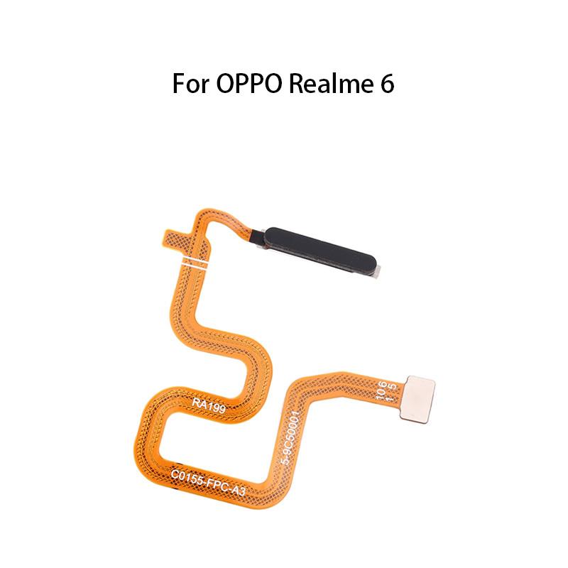 Home Power Button Fingerprint Sensor Flex Cable For OPPO Realme 6