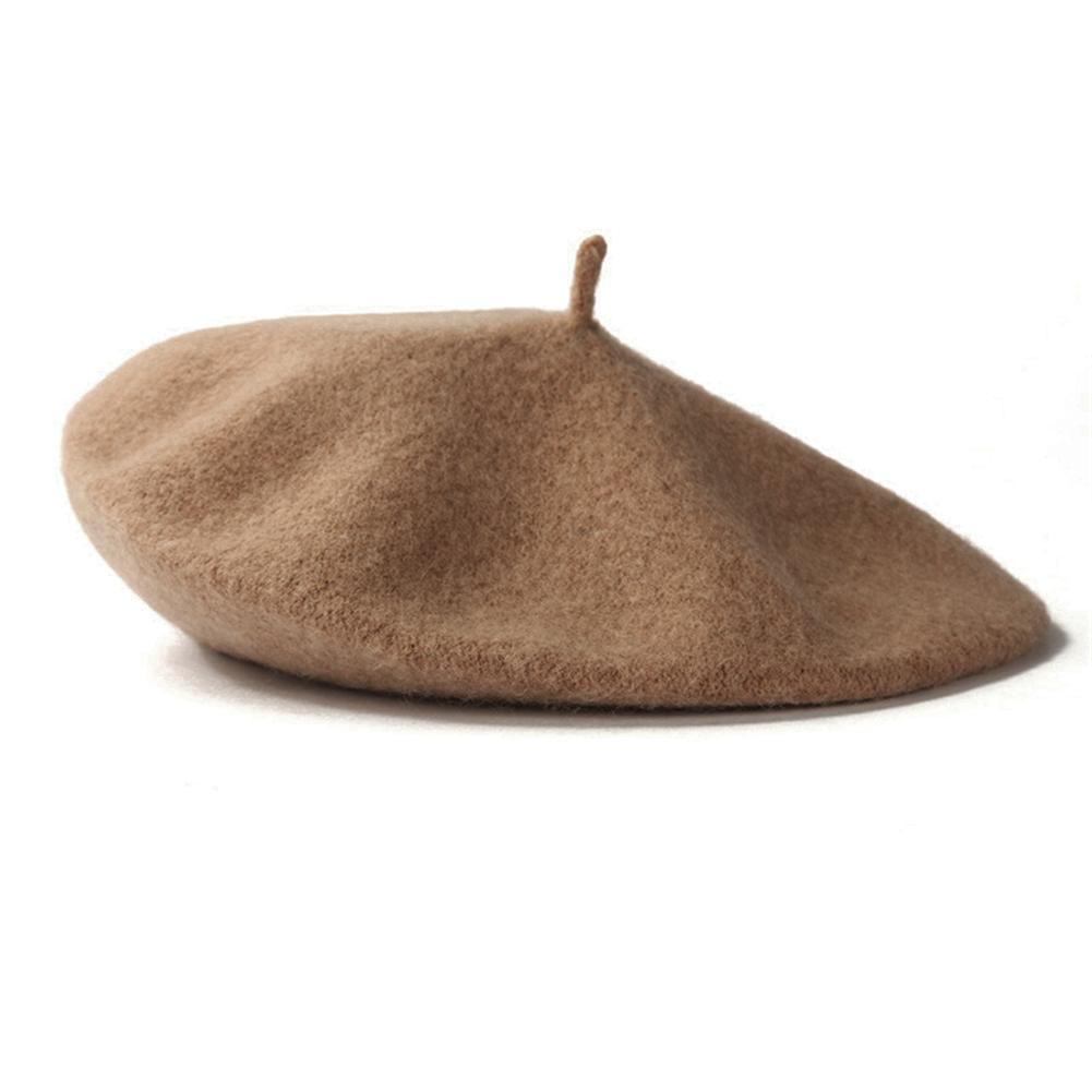 Women Wool Berets French Artist Style Spring Autumn Beanie Hat Retro Plain Beret Solid All Matched Caps Elegant Lady Street Caps