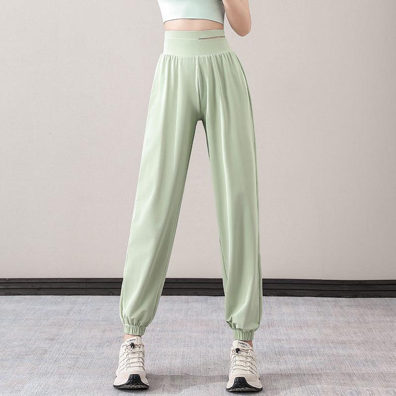 

Женский быстросохнущий фиолетовый спортивный костюм: Летняя майка и повседневные брюки для йоги L