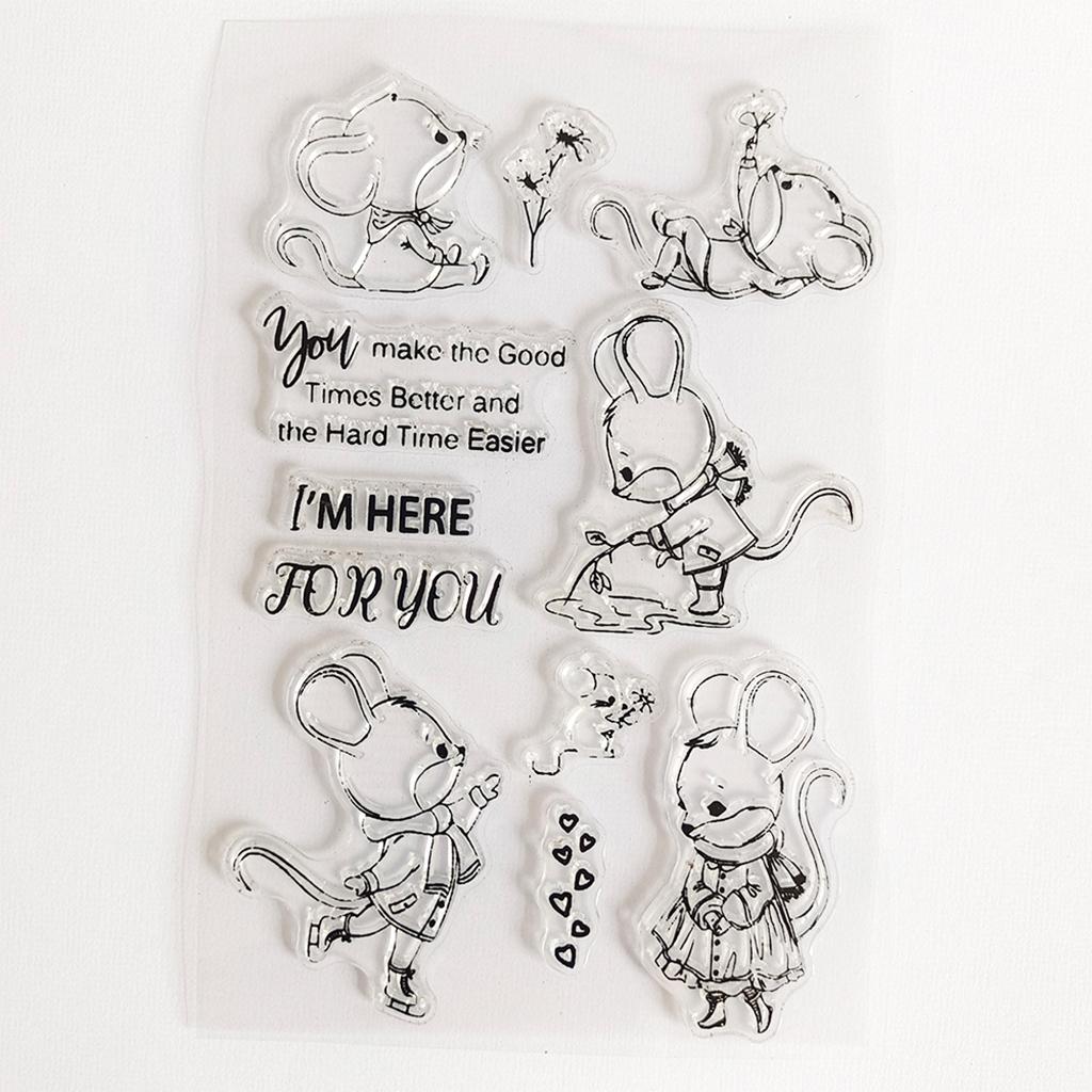 Clear Rubber Stamp Scrapbooking Diary Album Aesthetic Embossing Decorations