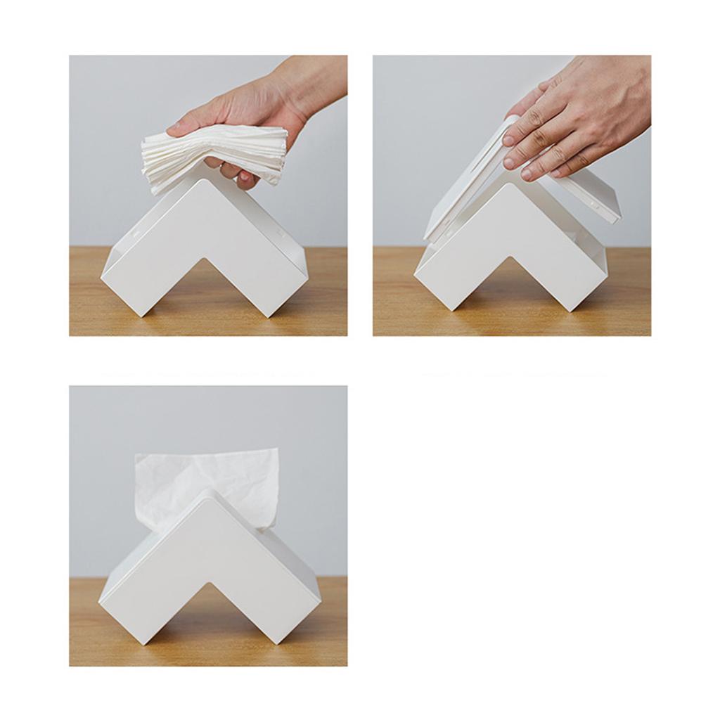Nordischer Stil Kunststoff Taschentuchbox Halter Persönlichkeit Schlichtheit Taschentuch Aufbewahrungsbox für Restaurant