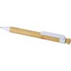 Bamboo pen and recycled plastic "Rattan" White