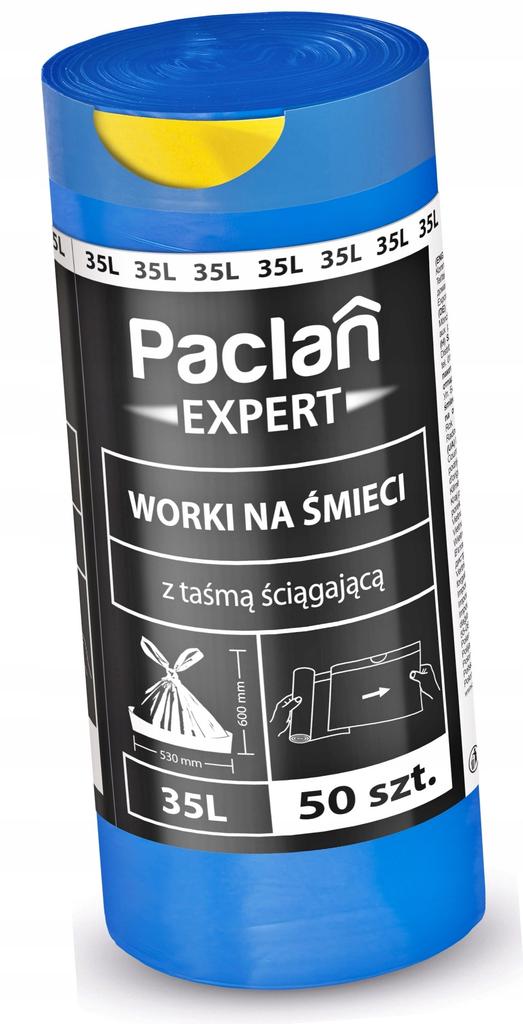 Paclan Expert Universal Garbage Bags With Tape 35L 50 Pcs