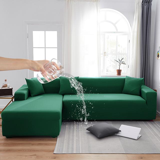 Water Proof Elastic Sofa Covers For Living Room Solid Color Sofa Slipcover Stretch Couch Cover Corner L Shape Sofa Need Buy 2pcs