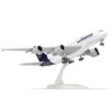 Kit di Montaggio Modello Aereo Lufthansa A380 1/240 (30cm L) con supporto da esposizione per regalo di aviazione per adulti o decorazione da esposizione