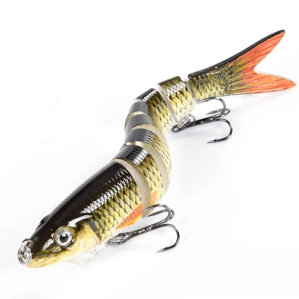 

1pc Multi-Jointed Swimbait Lures, Slow Sink Bionic Crank Bait for Trout Bass Fishing, Freshwater & Saltwater, Fishing Lures зелёный