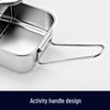 304 Stainless Steel Square Lunch Box with Lid