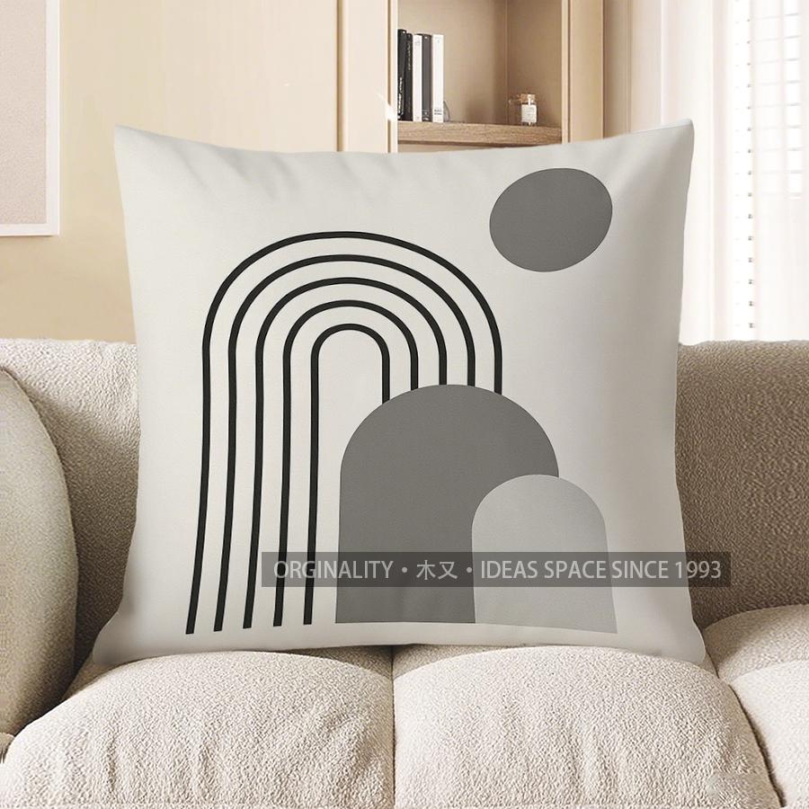 Home Decor Modern Geometric Pattern Throw Pillow Cover Pattern Cushion Cover Suitable For Sofa Bedroom Car Pillow Cover
