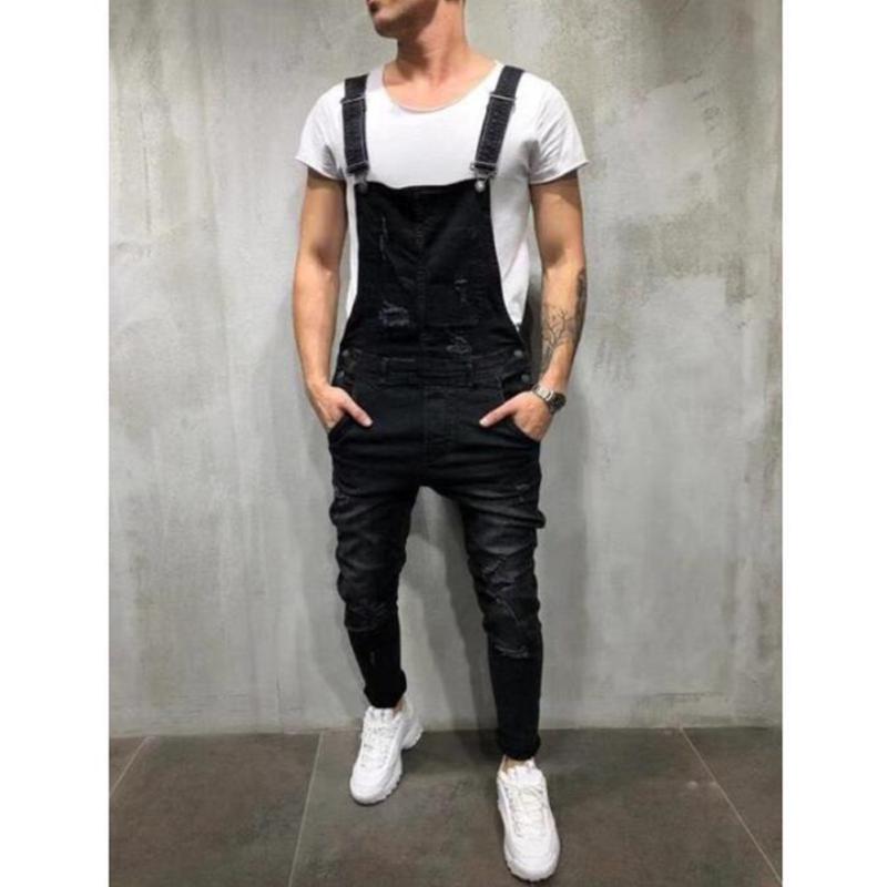 Denim Bib Overalls Suspender Trousers 