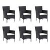 Vidaxl 9-Cz. Garden Furniture Set With Cushions, Poly Rattan, Black
